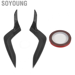 Soyoung Front Bumper Canard  Carbon Fiber Front Bumper Side Trim Protector with Double Sided Tape for Car Decoration