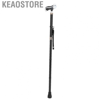 Keaostore Folding Cane  Equipped with a Lighting Device Foldable Walking Cane Stable and Durable  for Home for Outdoors for Elderly for Travel