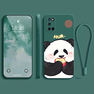 เคส oppo A52 oppo A92  เคส กรณีโทรศัพท์นิ่มรูปแบบหมีแพนด้าโชคดี