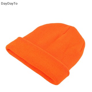 Daydayto หมวกถัก ผ้าวูล สีพื้น ให้ความอบอุ่น สไตล์เกาหลี เหมาะกับฤดูใบไม้ร่วง และฤดูหนาว สําหรับผู้หญิง และผู้ชาย