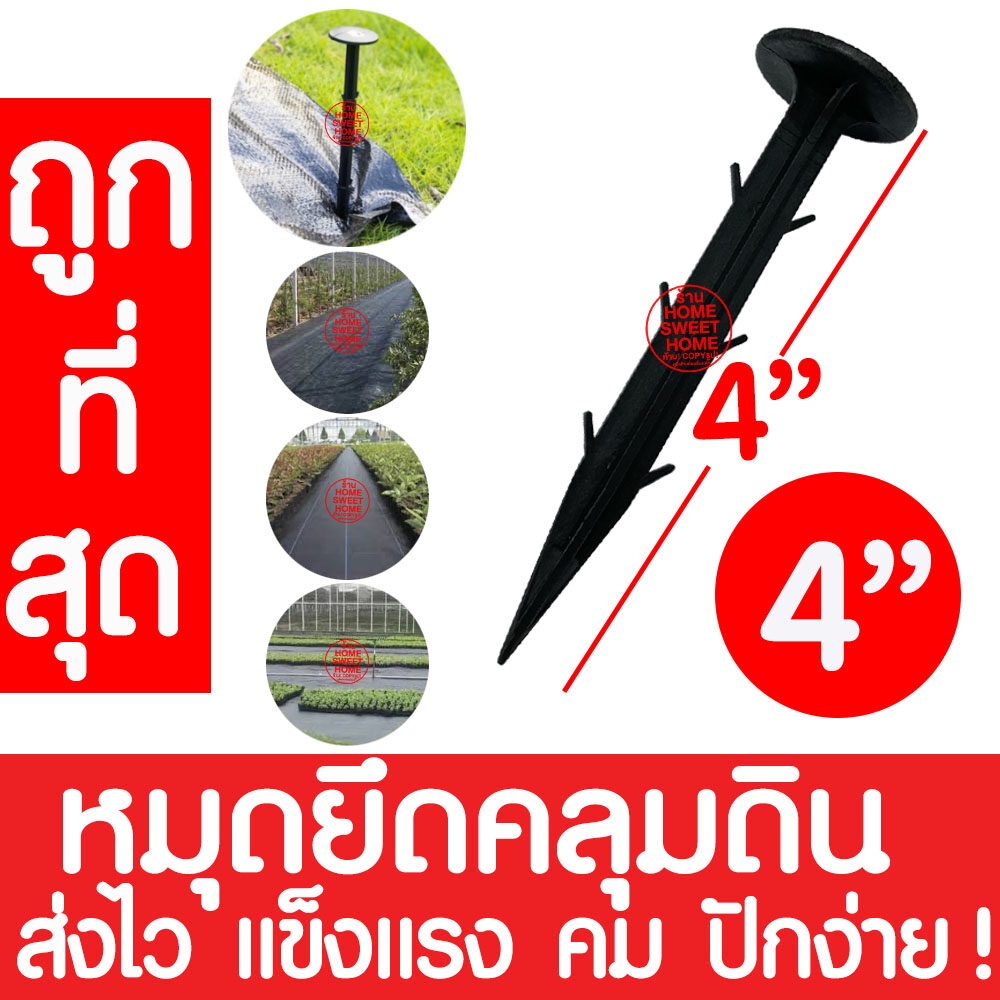 *ส่งไว* หมุดยึดผ้าคลุมวัชพืช 4/6/8 นิ้ว(10ชิ้น) หมุดยึดผ้าคลุมดิน เหล็กเสียบคลุมดิน หมุดปัก สมอบก ตะปูปัก clearance - รูปที่ 2