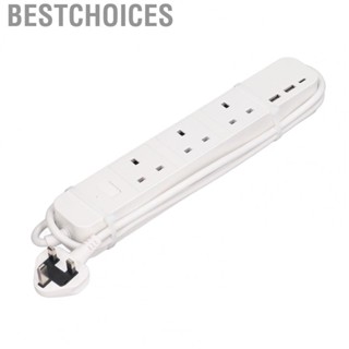 Bestchoices WiFi Flat Outlet  White Smart Power Strip 1.55m Cable UK Plug AC100‑250V  for Home