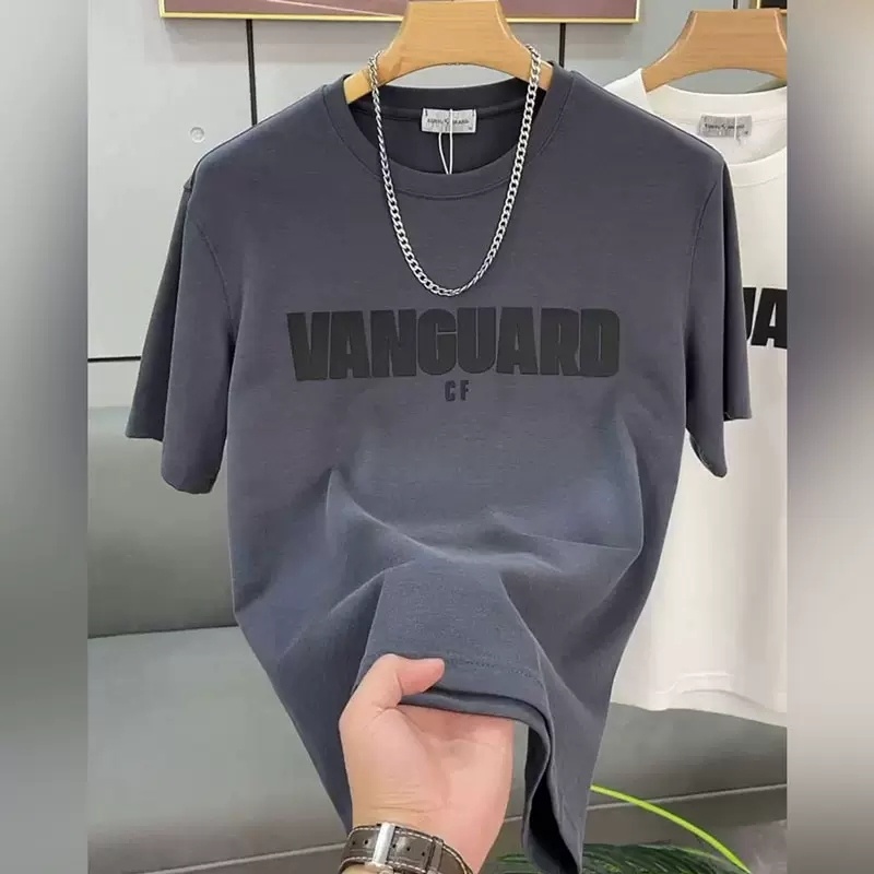 เสื้อยืดลําลอง ผ้าฝ้าย แขนสั้น คอกลม ทรงหลวม แฟชั่นฤดูร้อน สําหรับผู้ชาย