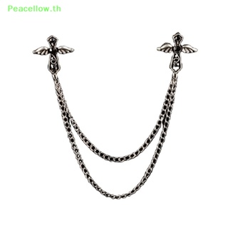 Peacellow เข็มกลัดคริสตัล รูปนางฟ้า ดอกไม้ ประดับพู่ สีเหลือง สไตล์วินเทจ เครื่องประดับ สําหรับผู้หญิง และผู้ชาย