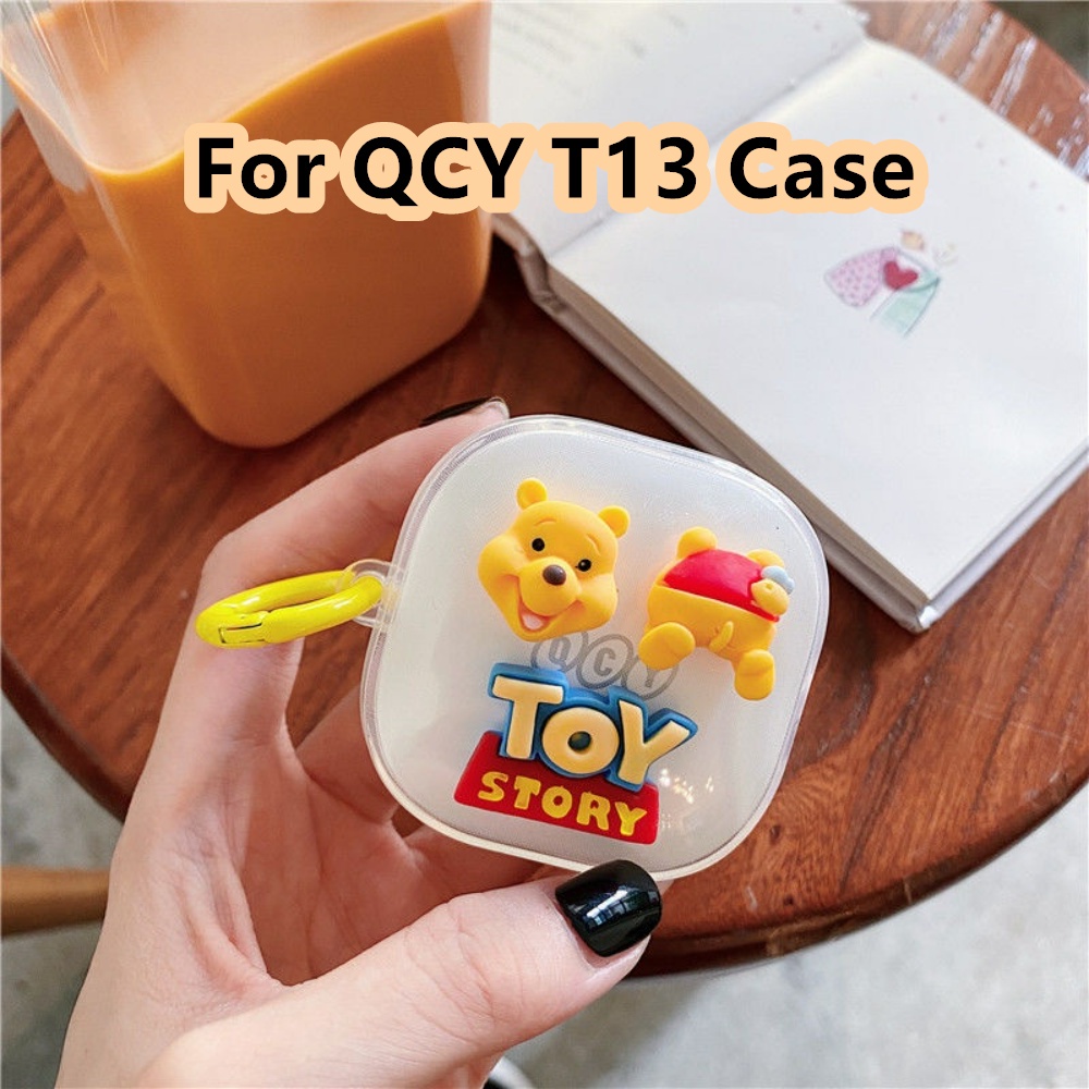 สําหรับ QCY T13 กรณีน่ารักสามมิติสําหรับ QCY T13 ปลอกหูฟังแบบนุ่มฝาครอบ
