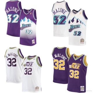 เสื้อกีฬาแขนกุด ลายทีม GP1 NBA Jersey Utah Jazz No.32 Karl Malone พลัสไซซ์ PG1