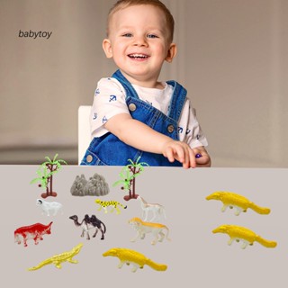 Baby โมเดลฟิกเกอร์สัตว์ทะเล ขนาดเล็ก สีสดใส สําหรับตกแต่งโต๊ะ 12 ชิ้น