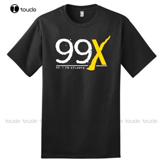 ขายดี เสื้อยืดผ้าฝ้าย 100% พิมพ์ลาย Atlanta Alternative Radio Station สีดํา สําหรับผู้ชาย 99X 2023