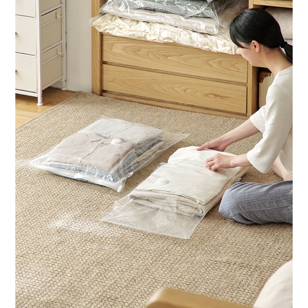 Omocha | (1 ชิ้น เพิ่มความหนา) Vacuum bag ถุงสูญญากาศ ถุงเก็บเสื้อผ้า