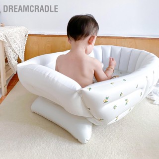 DreamCradle อ่างอาบน้ำเด็กเป่าลมรูปการ์ตูนป้องกันการลื่นไถลอ่างล้างจาน PVC ข้นสำหรับเด็ก