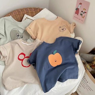 พร้อมส่ง ลดกระหน่ํา เสื้อยืดแขนสั้น พิมพ์ลายการ์ตูน สไตล์เกาหลี ญี่ปุ่น แฟชั่นฤดูร้อน สําหรับเด็กผู้ชาย 2023