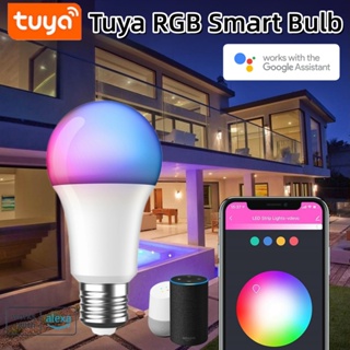 หลอดไฟอัจฉริยะ Wifi E27 Tuya Alexa Lamp 220V 110V RGB ควบคุมด้วยเสียง Google Home สําหรับตกแต่งบ้าน ห้องนอน