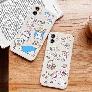 เคสโทรศัพท์มือถือ ลายเพนกวิน ชิบะ อินุ น่ารัก สําหรับ Samsung Galaxy S23 S22 S21 S20 Ultra S10 S8 S9 Plus S20 FE