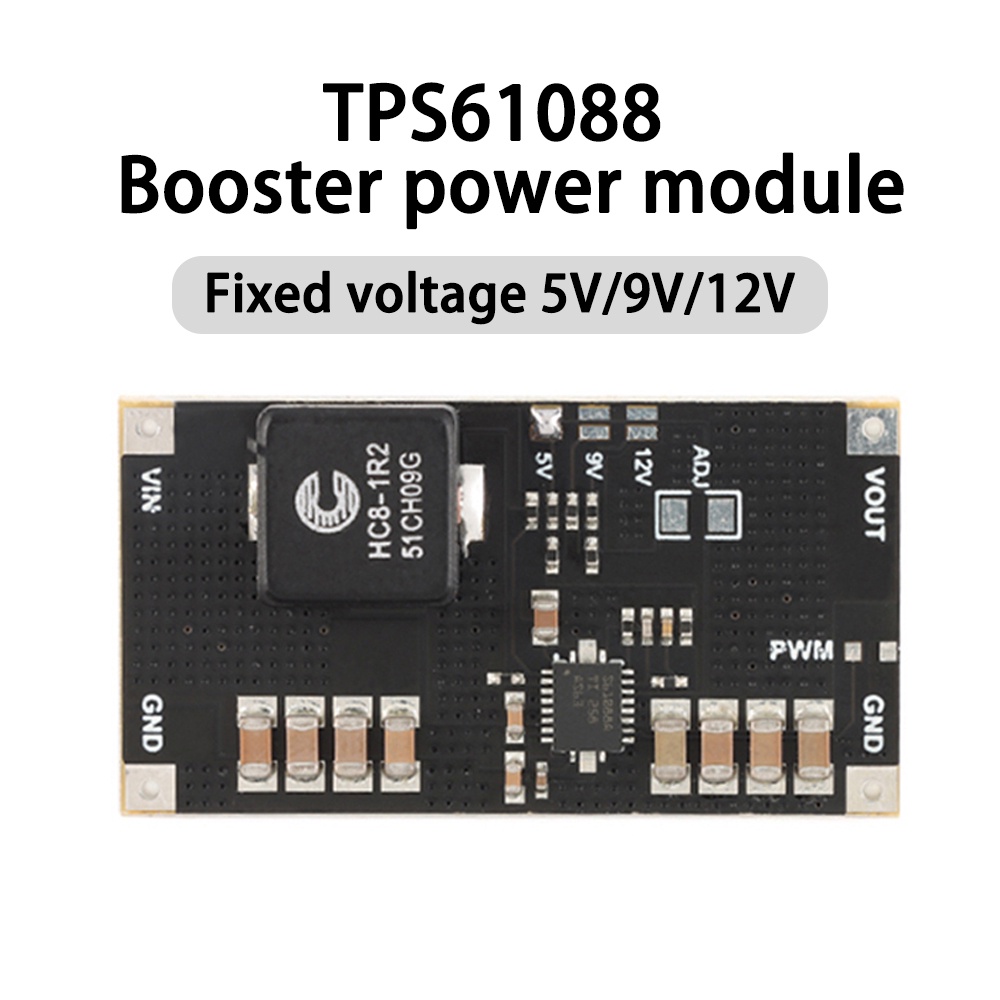 Voktta TPS61088 โมดูลสวิตช์พาวเวอร์ซัพพลายสเต็ปอัพ 5V 9V 12V ปรับได้ PWM PFM 10A 1MHz