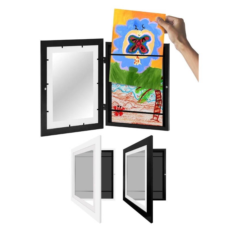 Yoo Children Art Frames Magnetic Front Open Changeable for Poster Photo Decorative