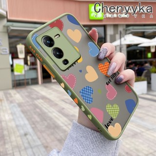 เคสโทรศัพท์มือถือ ซิลิโคน กันกระแทก ลายการ์ตูนหัวใจ หลากสี สําหรับ VIVO V25 5G V25 Pro 5G V25E S15 Pro X80 Lite