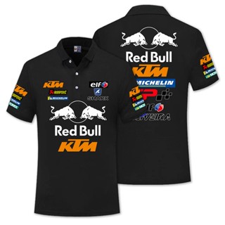 เสื้อโปโลแขนสั้น พิมพ์ลาย redbull redbull Fleet F1 ระบายอากาศ แฟชั่นฤดูร้อน สําหรับผู้ชาย และผู้หญิง