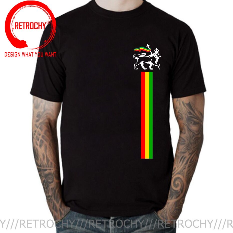 Lion Of Judah T พร้อมสต็อกสีขาว Fantastic Bob Marley Reggae เพลง Rastafari เอธิโอเปีย Zion King Tee 