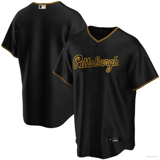 เสื้อคาร์ดิแกนเบสบอล ทรงหลวม ลายโจรสลัด Pittsburgh Pirates สีดํา พลัสไซซ์ 2023