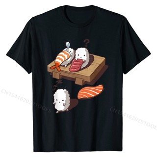 เสื้อยืด ผ้าฝ้าย ขนาดใหญ่ พิมพ์ลาย Nigiri Sushi Sleepwalking สไตล์ญี่ปุ่น สําหรับผู้ชาย