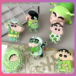 Creative Crayon Shin-chan อะคริลิกโน้ต Light Oil Embossed Crayon Small New Cute Girl Heart Hand Account Folder Cute PP Home Accessories [COD]