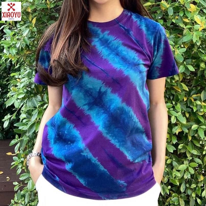 เสื้อยืด มัดย้อม กัดลาย ผ้า แท้ ( เนื้อผ้าดีเย็บสวยใส่แล้วไม่ยาน คุ้มค่า สมราคา )