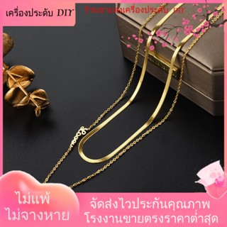 💖เครื่องประดับ DIY ขายส่ง💖สร้อยคอชุบทอง จี้รูปหัวใจ เข้ากับทุกการแต่งกาย แบบเรียบง่าย สําหรับผู้หญิง[สร้อยคอ]