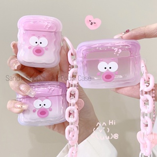 เคสหูฟังบลูทูธไร้สาย TPU แบบนิ่ม กันกระแทก ลายคลื่นน่ารัก สําหรับ AirPods 1 2 3 Pro Pro2 AirPods 3 AirPods 2 Gen