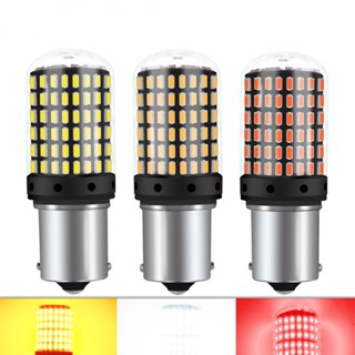 หลอดไฟเลี้ยว Led 1157 12V สว่างมาก สีขาว สีแดง สําหรับรถยนต์ 2 ชิ้น