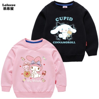 เสื้อกันหนาวแขนยาว คอกลม พิมพ์ลายการ์ตูน My Melody Kuromi น่ารัก สําหรับผู้หญิง