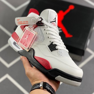 Air Jordan 4 Retro Red cement รองเท้าบาสเก็ตบอล สําหรับผู้ชาย SN365