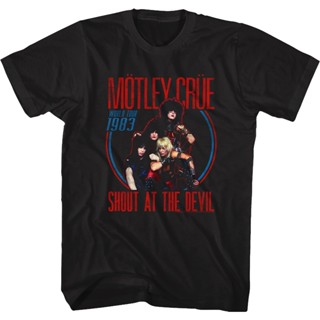 เสื้อยืด พิมพ์ลาย Shout At The Devil World Tour 1983 Motley Crue สําหรับผู้ชาย