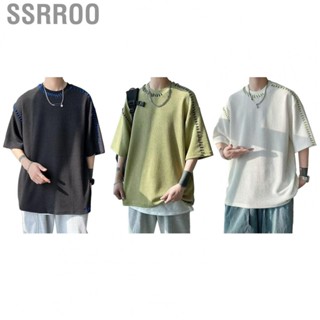 Ssrroo Short Sleeve Top  Simple Fashionable Crewneck Shirt Casual Soft  for Shopping