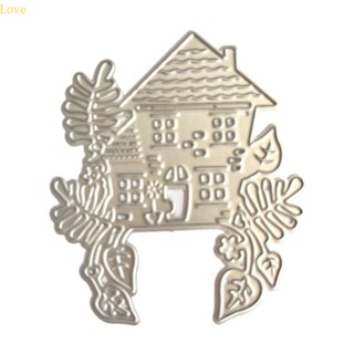 Love Straw House แผ่นแม่แบบโลหะ ตัดลายนูน สําหรับตกแต่งสมุด การ์ด DIY