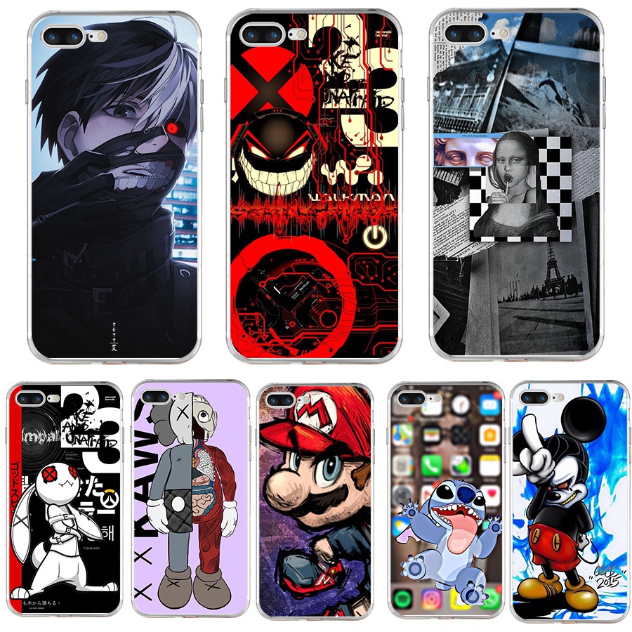 เคสโทรศัพท์ซิลิโคน TPU แบบนิ่ม สําหรับ iPhone 6s Plus 7 7plus X