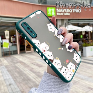 สําหรับ VIVO S1 S1 Pro เคสการ์ตูนแมวน่ารัก ฝ้า บาง ดีไซน์ใหม่ กันกระแทก เคสโทรศัพท์แข็ง แฟชั่น ขอบซิลิโคน เคสป้องกัน