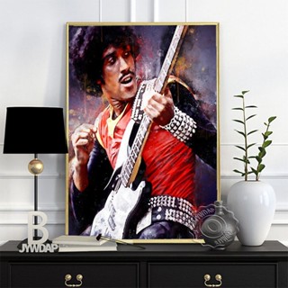 โปสเตอร์ พิมพ์ลายวงร็อคไอร์แลนด์ Phil Lynott Irish Singer Art สําหรับตกแต่งบ้าน