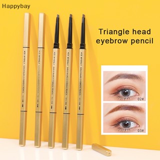 &lt;Happybay&gt; ดินสอเขียนคิ้ว ทรงสามเหลี่ยม กันน้ํา สีบลอนด์ น้ําตาล และกาแฟ 3 สี ลดราคา