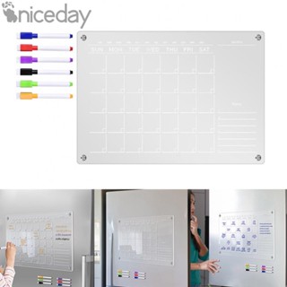ปฏิทินอะคริลิค รายเดือน รายเดือน วางแผนเรียบ รายสัปดาห์ ชีวิตประจําวัน แม่เหล็กติดตู้เย็น