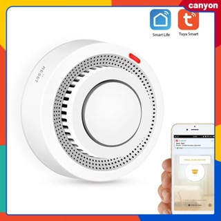 Tuya Wifi Smart Smoke Alarm Detector Fire Protection 90db Smoke And Fire Alarm App Push Notification Home Security System canyon