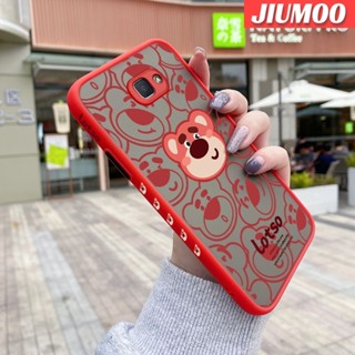 เคสซิลิโคนนิ่ม แบบใส ขอบสี่เหลี่ยม ลายหมีสตรอเบอร์รี่ กันกระแทก สําหรับ Samsung J5 Prime J5 2015 J5008 J5009