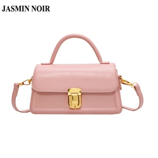 Jasmin NOIR Lock กระเป๋าถือ กระเป๋าสะพายไหล่ สะพายข้าง หนัง PU ทรงแข็ง คุณภาพสูง สไตล์วินเทจ สําหรับสตรี