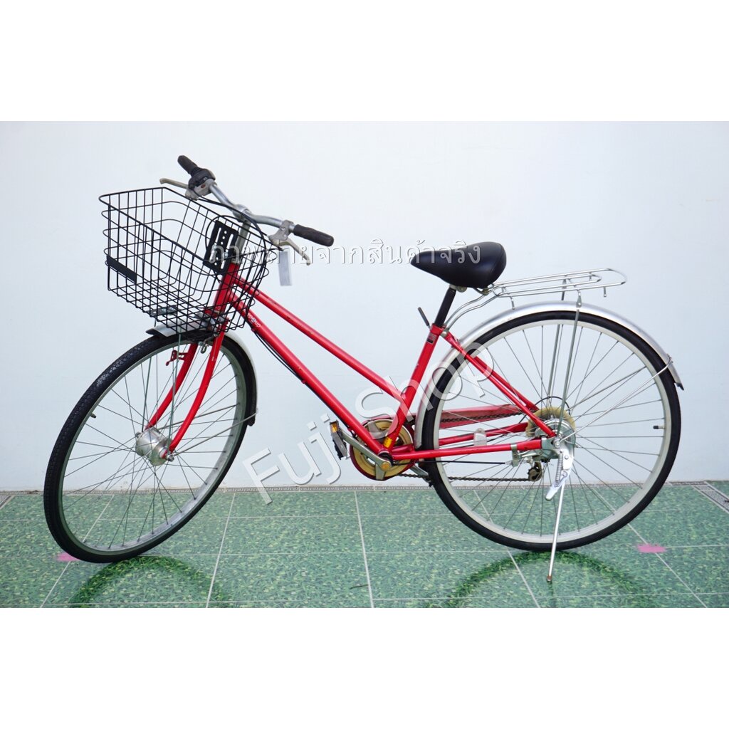 จักรยานแม่บ้านญี่ปุ่น - ล้อ 27 นิ้ว - มีเกียร์ - สีแดง [จักรยานมือสอง]
