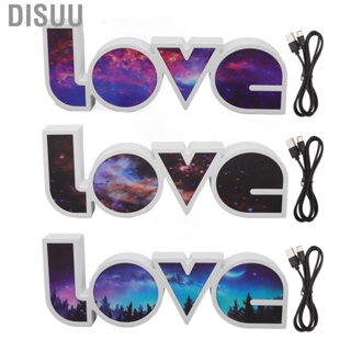 Disuu Love Letter Light Warm Night White ABS USB and  Power Supply for Bedroom Anniversaries