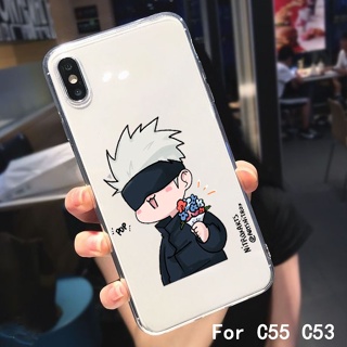 เคสโทรศัพท์มือถือ ซิลิโคนนิ่ม ใส กันกระแทก ลายอะนิเมะน่ารัก สําหรับ Realme C53 C55 C35 C33 C30 C30s C25 C25y C21 C21y C15 C12 C11 C3 5 5i 6 5G 9 10 11 Pro Plus