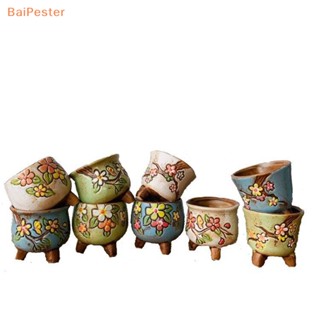 [BaiPester] กระถางดอกไม้เซรามิค แบบเรียบง่าย สไตล์เกาหลี สําหรับเครื่องปั้นดินเผา