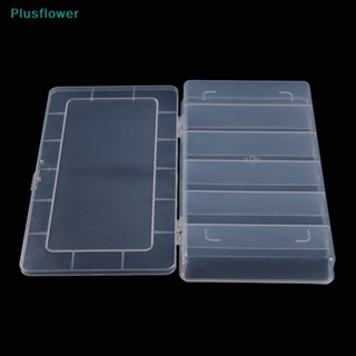 &lt;Plusflower&gt; กล่องพลาสติกใส PP ทรงสี่เหลี่ยม 6 ช่อง สําหรับใส่อุปกรณ์ตกปลา