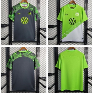  เสื้อกีฬาแขนสั้น ลายทีมชาติฟุตบอล Wolfsburg 23-24 ชุดเหย้า ไซซ์ S-2XL