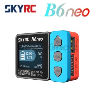 Skyrc B6neo ที่ชาร์จแบตเตอรี่ พลังงานสูง DC200W PD80W XT60 สําหรับโมเดลเครื่องบินบังคับ