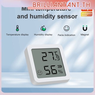 พร้อมสต็อก Tuya Mini Bluetooth Compatible Temperature And Humidity Meter Smart Homethermometer Hygrometer Real Time App Monitoring Intelligent Linkage bri